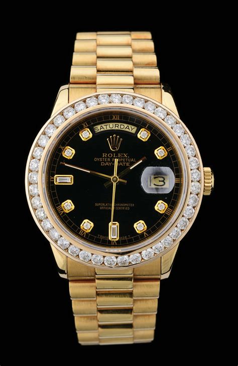 rolex black gold diamond